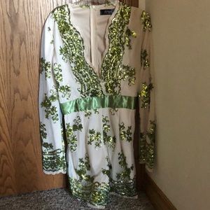 Gorgeous green  sequined romper